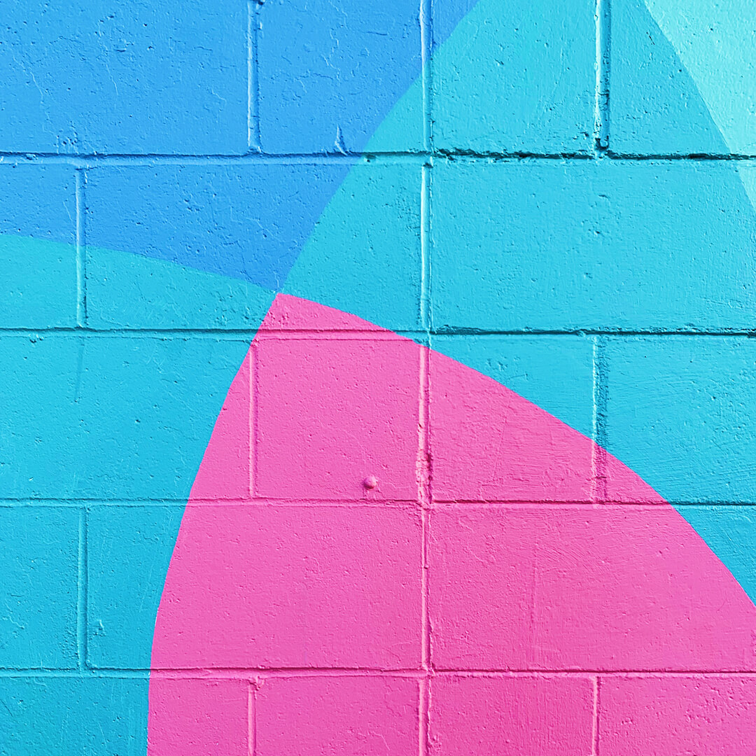 Colourful painted bricks