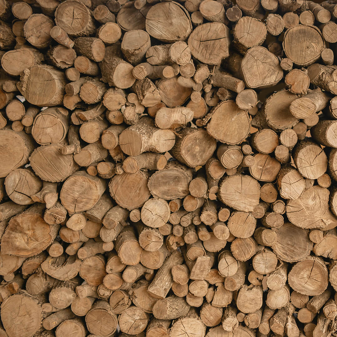Pile of wooden logs